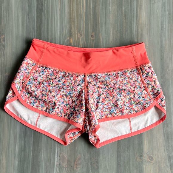 Lululemon Run: Speed Short *4-way Stretch Prism Petal Multi / Atomic Red… - Picture 6 of 13